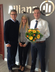 Foto (von links): Tobias Brokop (GSU), Lisa Scheiner (Mitarbeiterin), Thomas Heyen